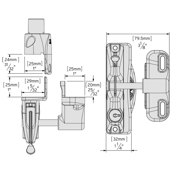 D&D Lokk Latch Latch New Style Key Lockable