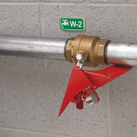 Master Lock S3477 Handle-On Steel Ball Valve Lockout – Fits 32-76mm