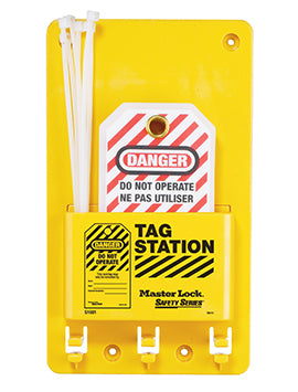 Master Lock Compact Tag Station With 12 Safety Tags
