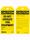 Master Lock Guardian Extreme Tag Caution Do Not Operate This Equipment Yellow (6Pk)
