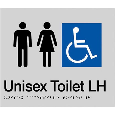 TTSM Unisex Disabled Toilet Left Hand Transfer Signs