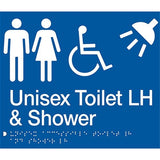 TTSM Unisex Disabled Toilet and Shower Signs Left Hand Transfer