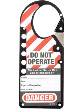 Master Lock Hasp Snap-On Tagout Aluminium 178Mm Black