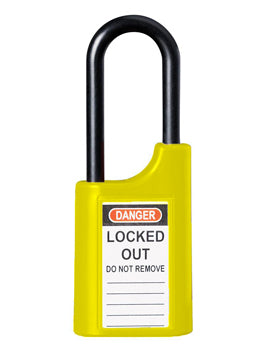 Lockwood 215P 40Mm Padlock 50Mm Poly Shackle Yellow 6Kd Tp