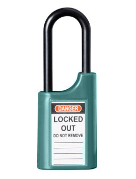 Lockwood 215P 40Mm Padlock 50Mm Poly Shackle Green 6Kd Tp