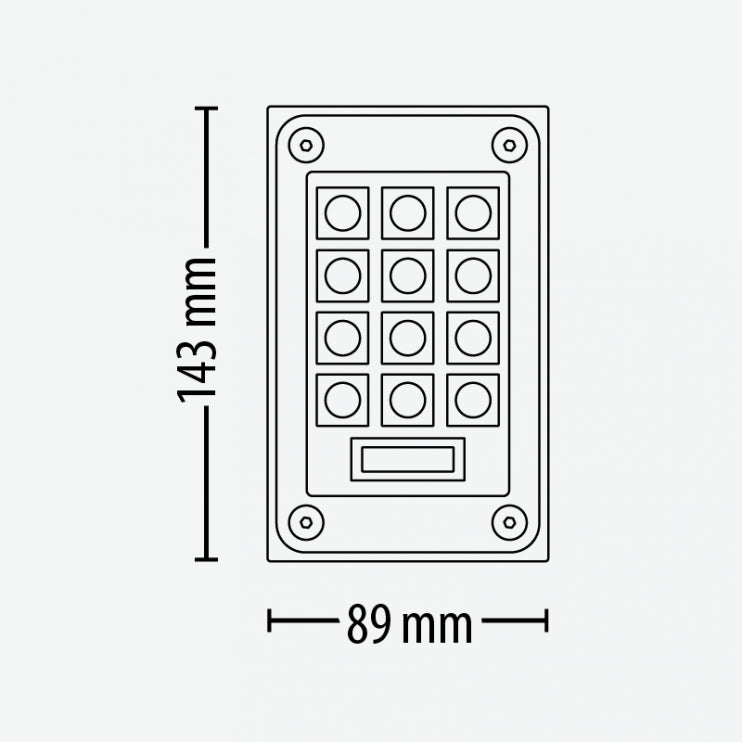 Paxton Compact Touchlock Vandal Resistant Metal Keypad