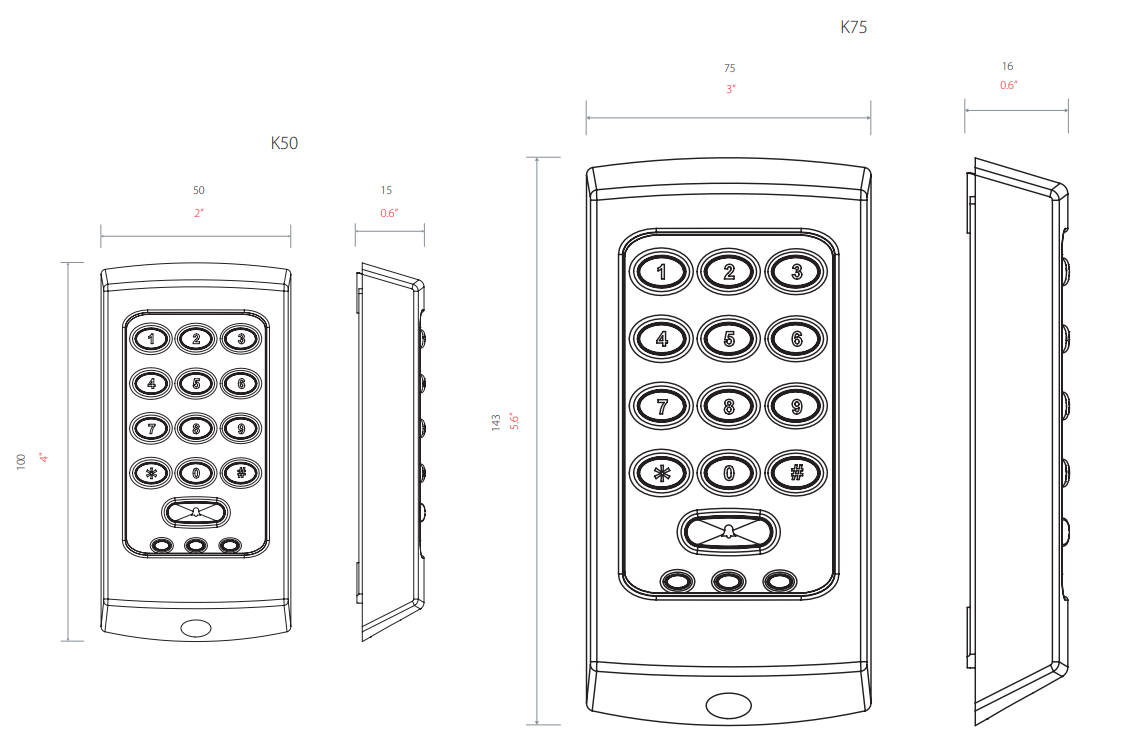 Paxton Compact Touchlock K Series Keypads