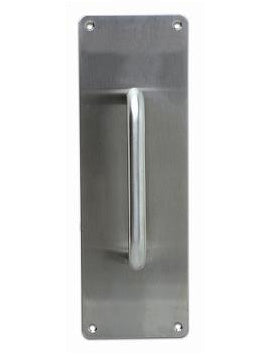 Pull Handle On Plate 300X100 Stainless Steel